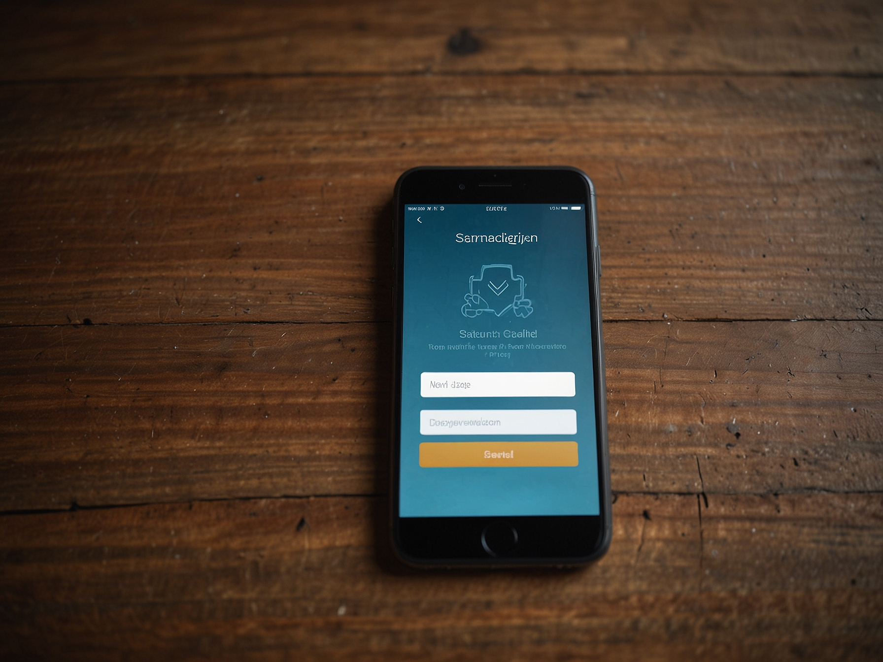 Secure login screen on mobile